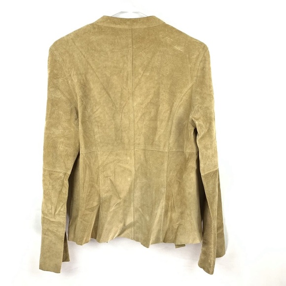 Clifford & Wills Jacket Blazer Tan Genuine Suede Button Down Western Cowgirl - Picture 2 of 8